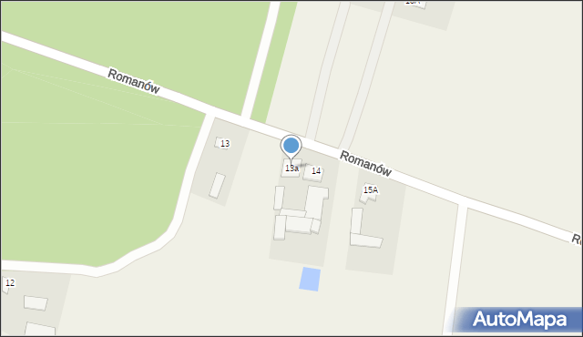 Romanów, Romanów, 13a, mapa Romanów