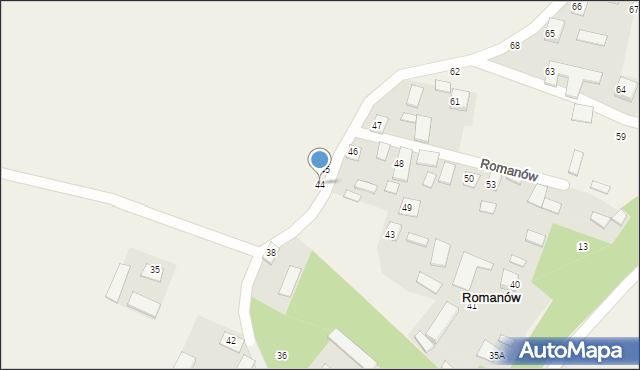 Romanów, Romanów, 44, mapa Romanów