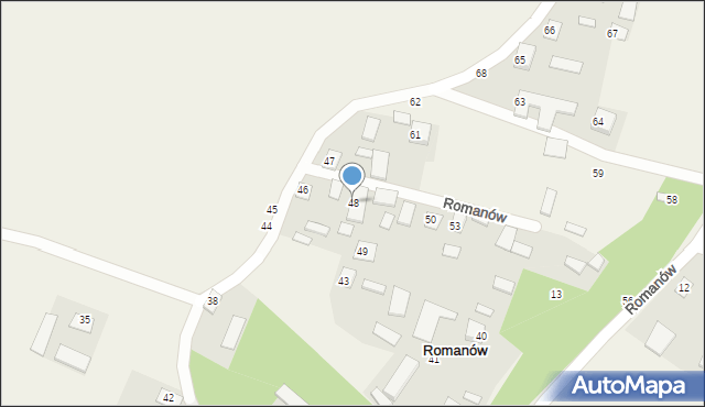 Romanów, Romanów, 48, mapa Romanów