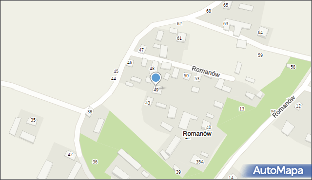 Romanów, Romanów, 49, mapa Romanów