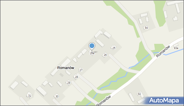 Romanów, Romanów, 26a, mapa Romanów