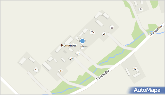 Romanów, Romanów, 27, mapa Romanów