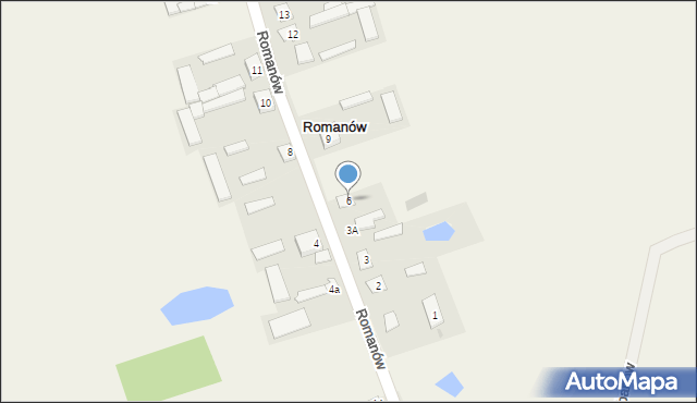 Romanów, Romanów, 6, mapa Romanów