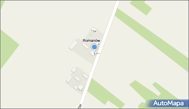 Romanów, Romanów, 3, mapa Romanów