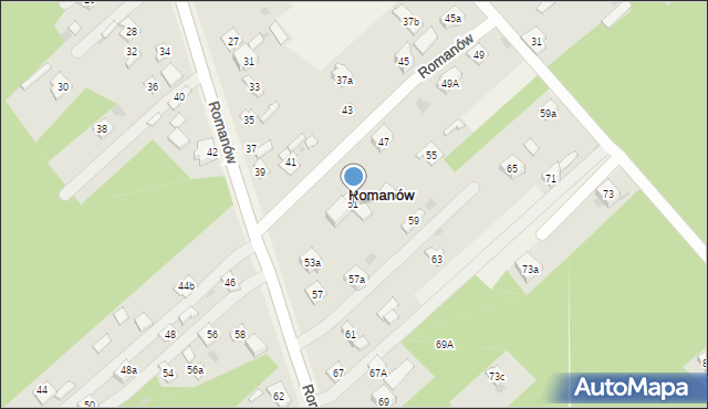 Romanów, Romanów, 51, mapa Romanów