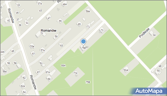 Romanów, Romanów, 73a, mapa Romanów