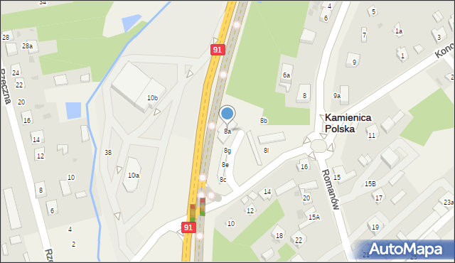 Romanów, Romanów, 8a, mapa Romanów