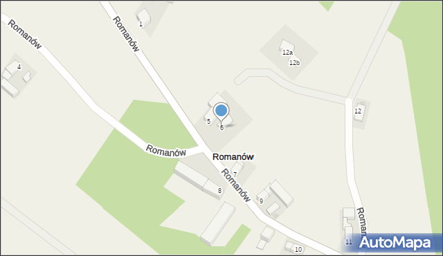 Romanów, Romanów, 6, mapa Romanów