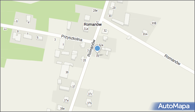 Romanów, Romanów, 33, mapa Romanów