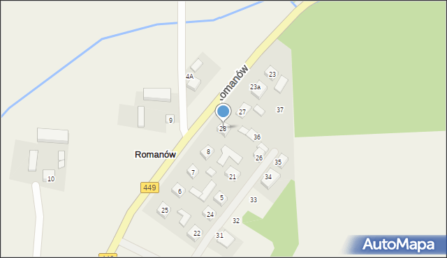 Romanów, Romanów, 28, mapa Romanów