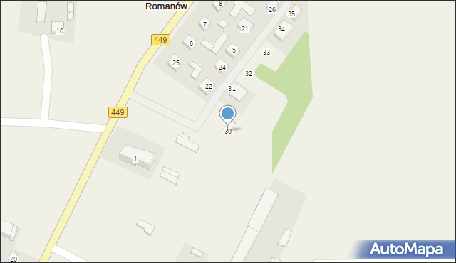 Romanów, Romanów, 30, mapa Romanów