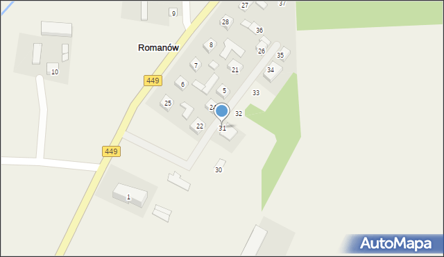 Romanów, Romanów, 31, mapa Romanów