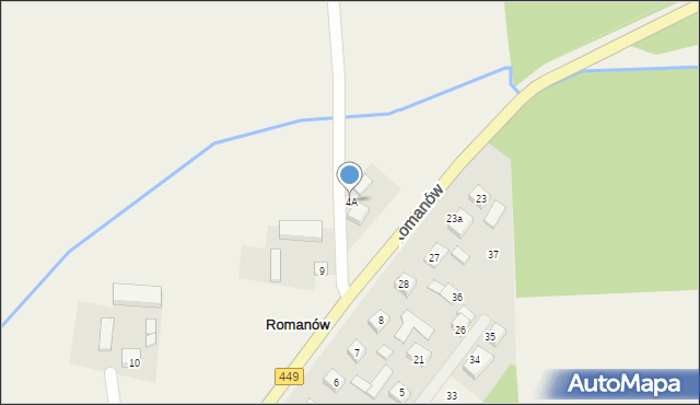 Romanów, Romanów, 4A, mapa Romanów