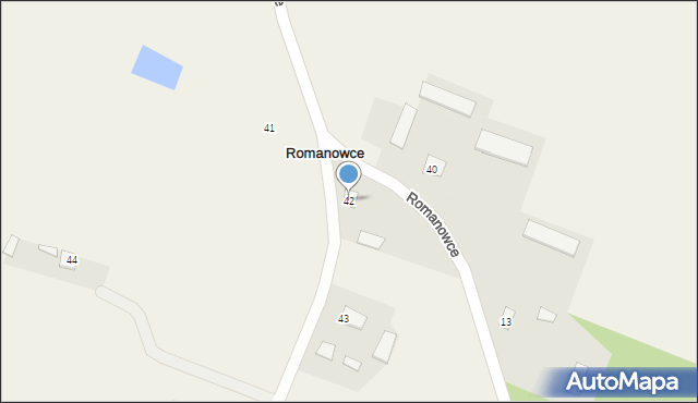 Romanowce, Romanowce, 42, mapa Romanowce