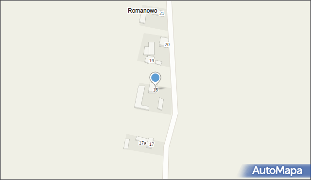 Romanówek, Romanówek, 18, mapa Romanówek