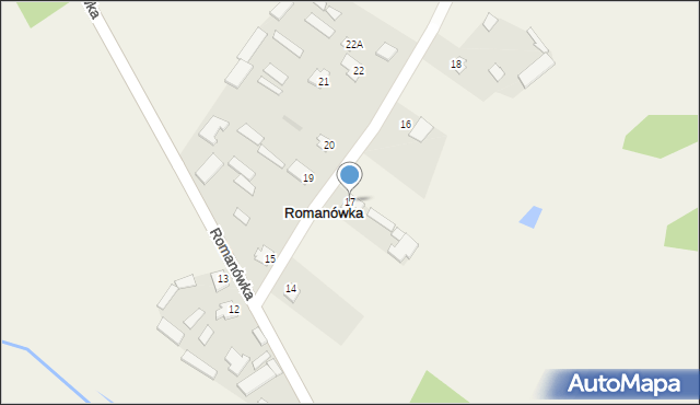 Romanówka, Romanówka, 17, mapa Romanówka