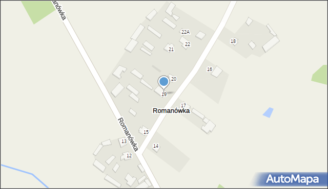 Romanówka, Romanówka, 19, mapa Romanówka