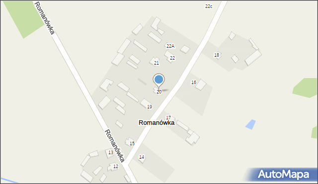 Romanówka, Romanówka, 20, mapa Romanówka