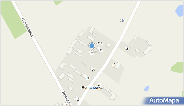 Romanówka, Romanówka, 21, mapa Romanówka