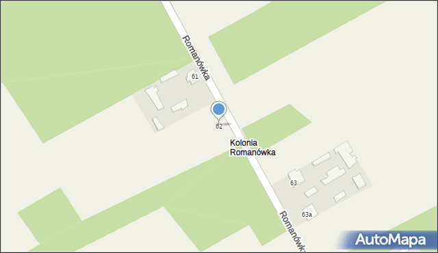 Romanówka, Romanówka, 62, mapa Romanówka