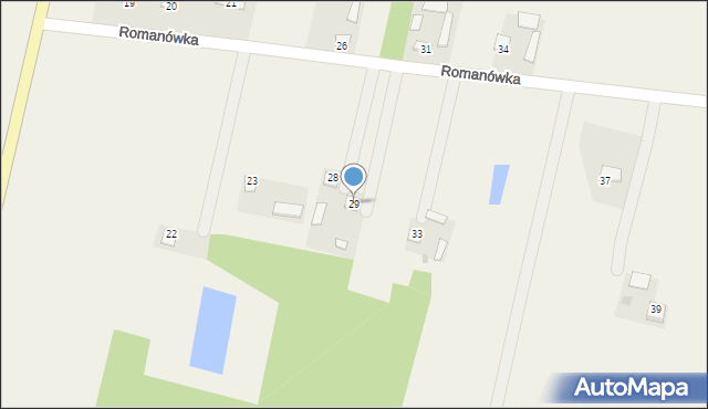 Romanówka, Romanówka, 29, mapa Romanówka