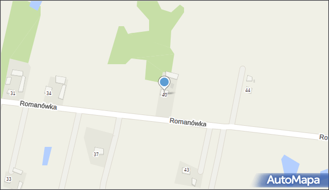 Romanówka, Romanówka, 40, mapa Romanówka