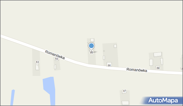 Romanówka, Romanówka, 65, mapa Romanówka