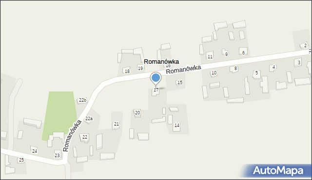 Romanówka, Romanówka, 17, mapa Romanówka