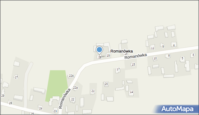 Romanówka, Romanówka, 18, mapa Romanówka