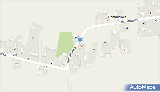 Romanówka, Romanówka, 22a, mapa Romanówka