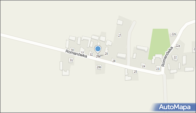 Romanówka, Romanówka, 29a, mapa Romanówka