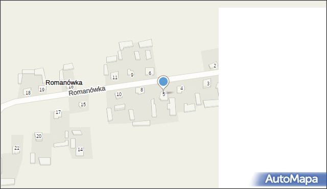 Romanówka, Romanówka, 5, mapa Romanówka