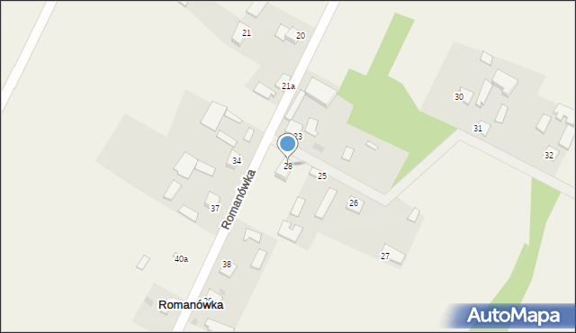 Romanówka, Romanówka, 28, mapa Romanówka