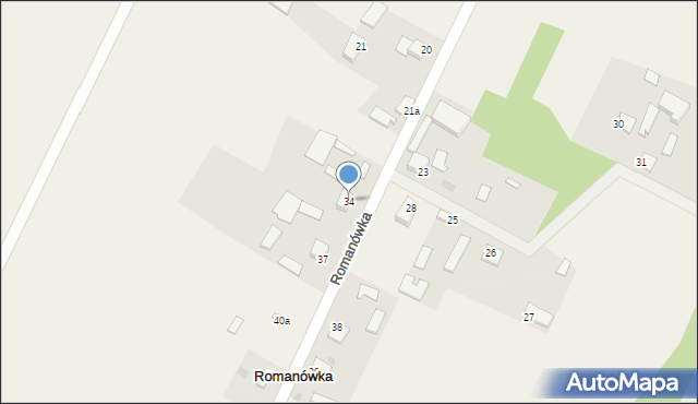 Romanówka, Romanówka, 34, mapa Romanówka