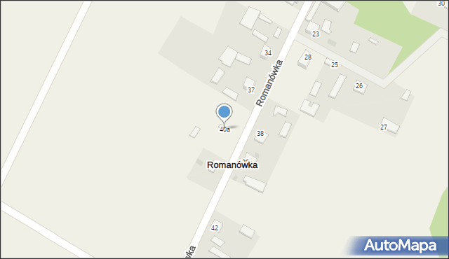 Romanówka, Romanówka, 40a, mapa Romanówka