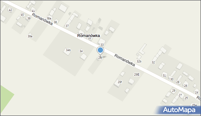 Romanówka, Romanówka, 29j, mapa Romanówka