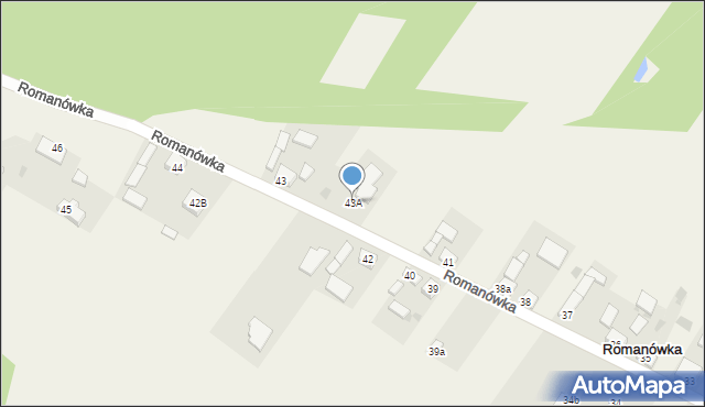 Romanówka, Romanówka, 43A, mapa Romanówka