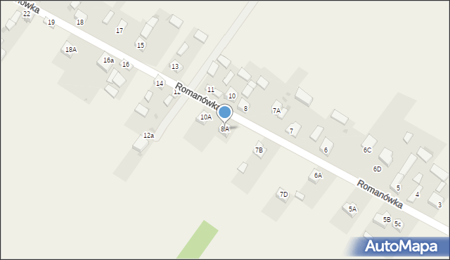 Romanówka, Romanówka, 8A, mapa Romanówka