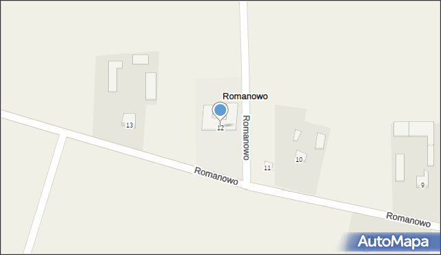 Romanowo, Romanowo, 12, mapa Romanowo