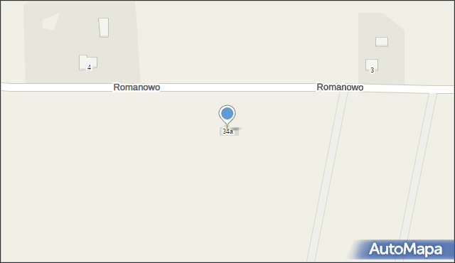 Romanowo, Romanowo, 34a, mapa Romanowo