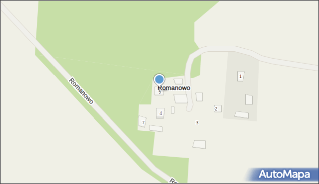 Romanowo, Romanowo, 5, mapa Romanowo