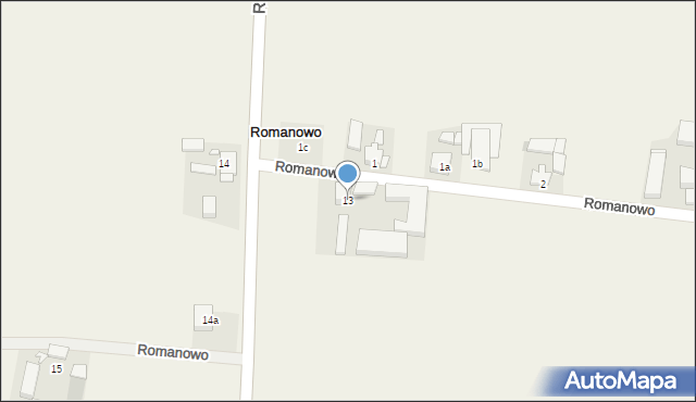 Romanowo, Romanowo, 13, mapa Romanowo