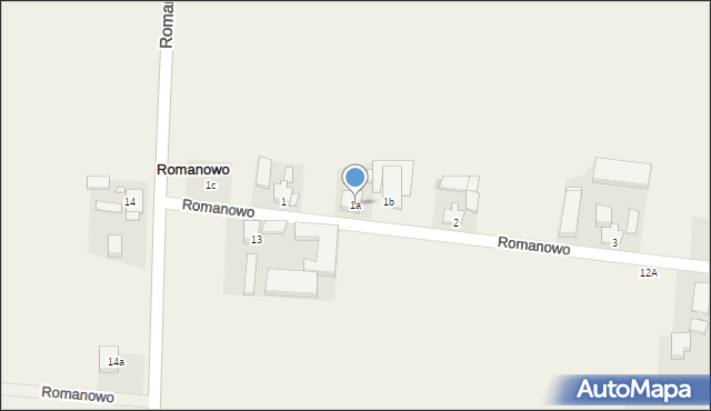 Romanowo, Romanowo, 1a, mapa Romanowo