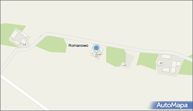 Romanowo, Romanowo, 12, mapa Romanowo