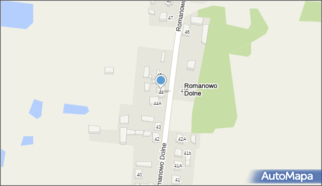 Romanowo Dolne, Romanowo Dolne, 44, mapa Romanowo Dolne