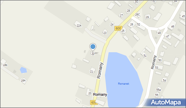 Romany, Romany, 22, mapa Romany