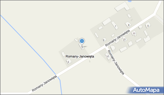 Romany-Janowięta, Romany-Janowięta, 5, mapa Romany-Janowięta