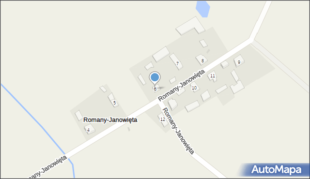 Romany-Janowięta, Romany-Janowięta, 6, mapa Romany-Janowięta
