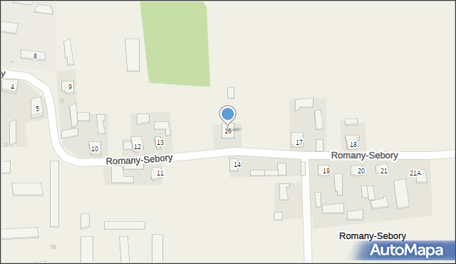 Romany-Sebory, Romany-Sebory, 16, mapa Romany-Sebory