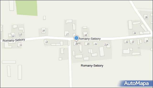 Romany-Sebory, Romany-Sebory, 19, mapa Romany-Sebory